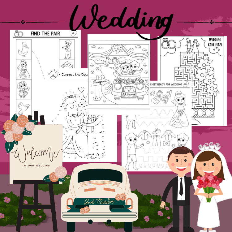 Sweeties wedding day activity book