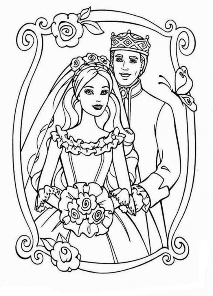 Printable coloring pages wedding coloring pages barbie coloring pages barbie coloring