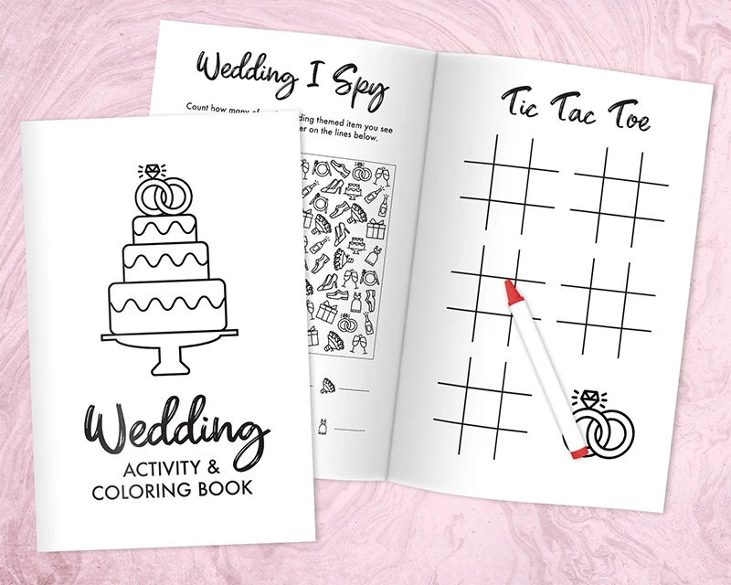 Free printable wedding activity and coloring book for kids