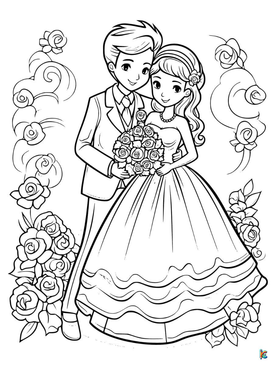 Wedding coloring pages â