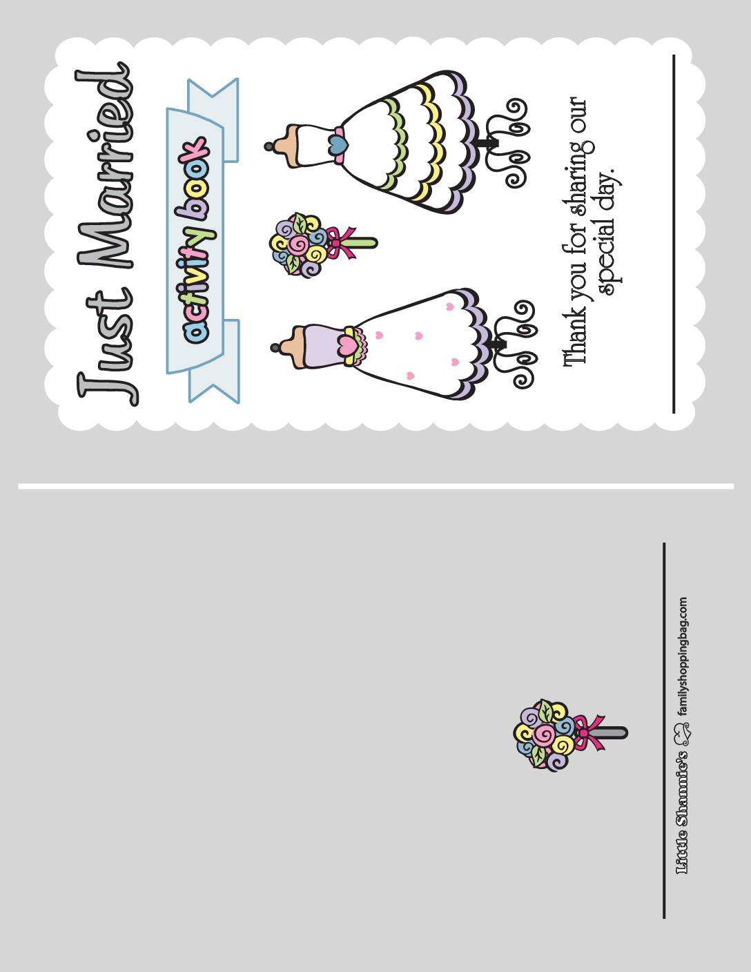 Free printable wedding activity book coloring pages and more lil shannie