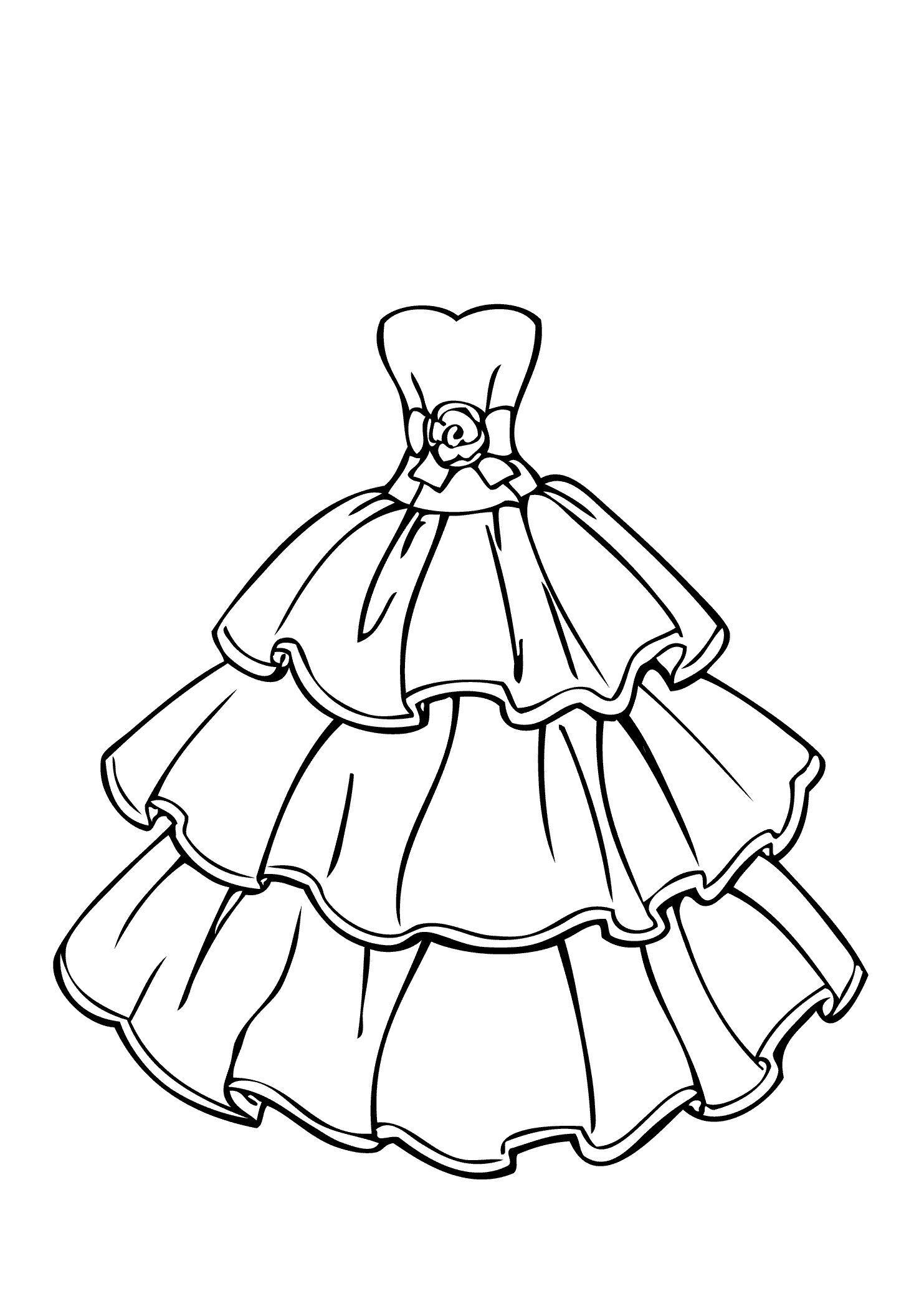 Wedding dress beautiful coloring page for girls printable free coloriage ã imprimer gratuit coloriage mariage coloration barbie