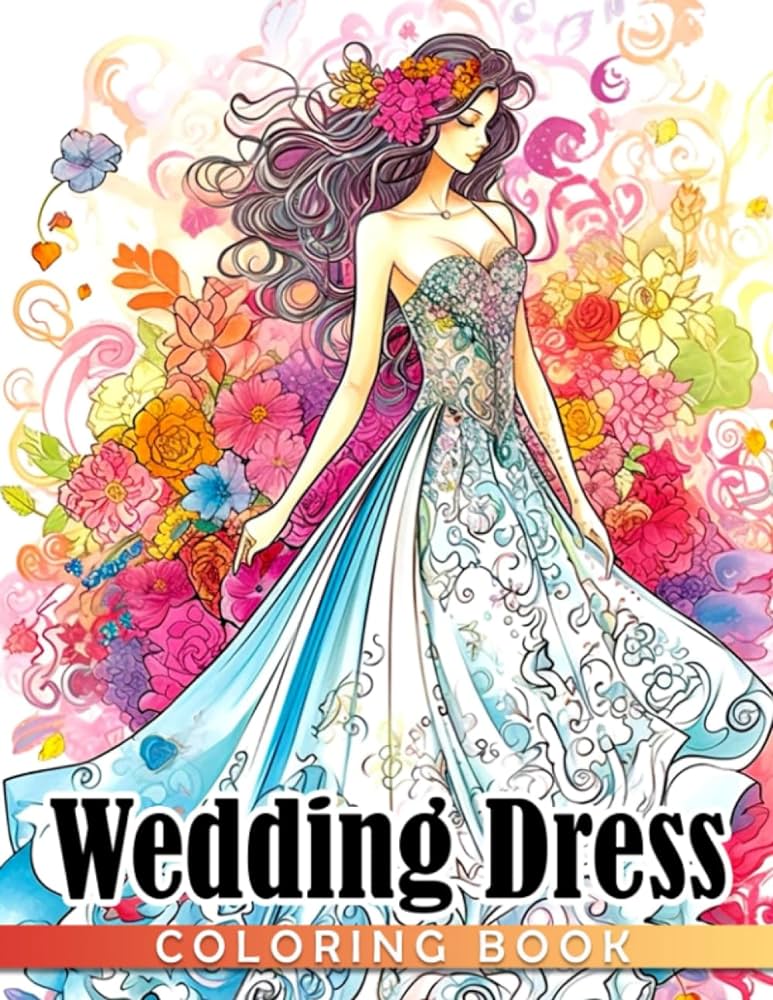 Wedding dress coloring book fabulous fashion coloring pages for adults brides fashion designers to color and relieve stress mccarty zakir books