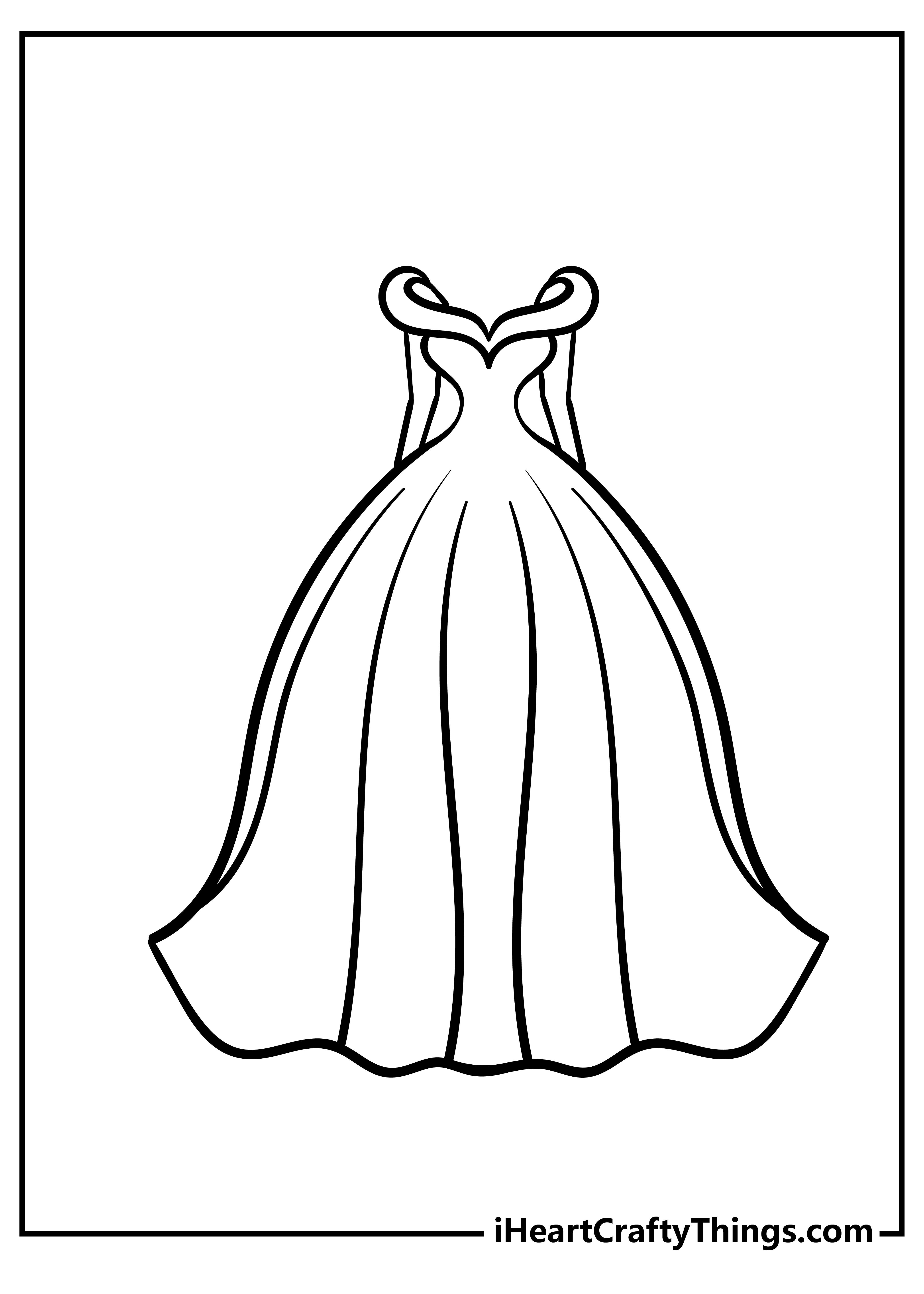 Dress coloring pages free printables