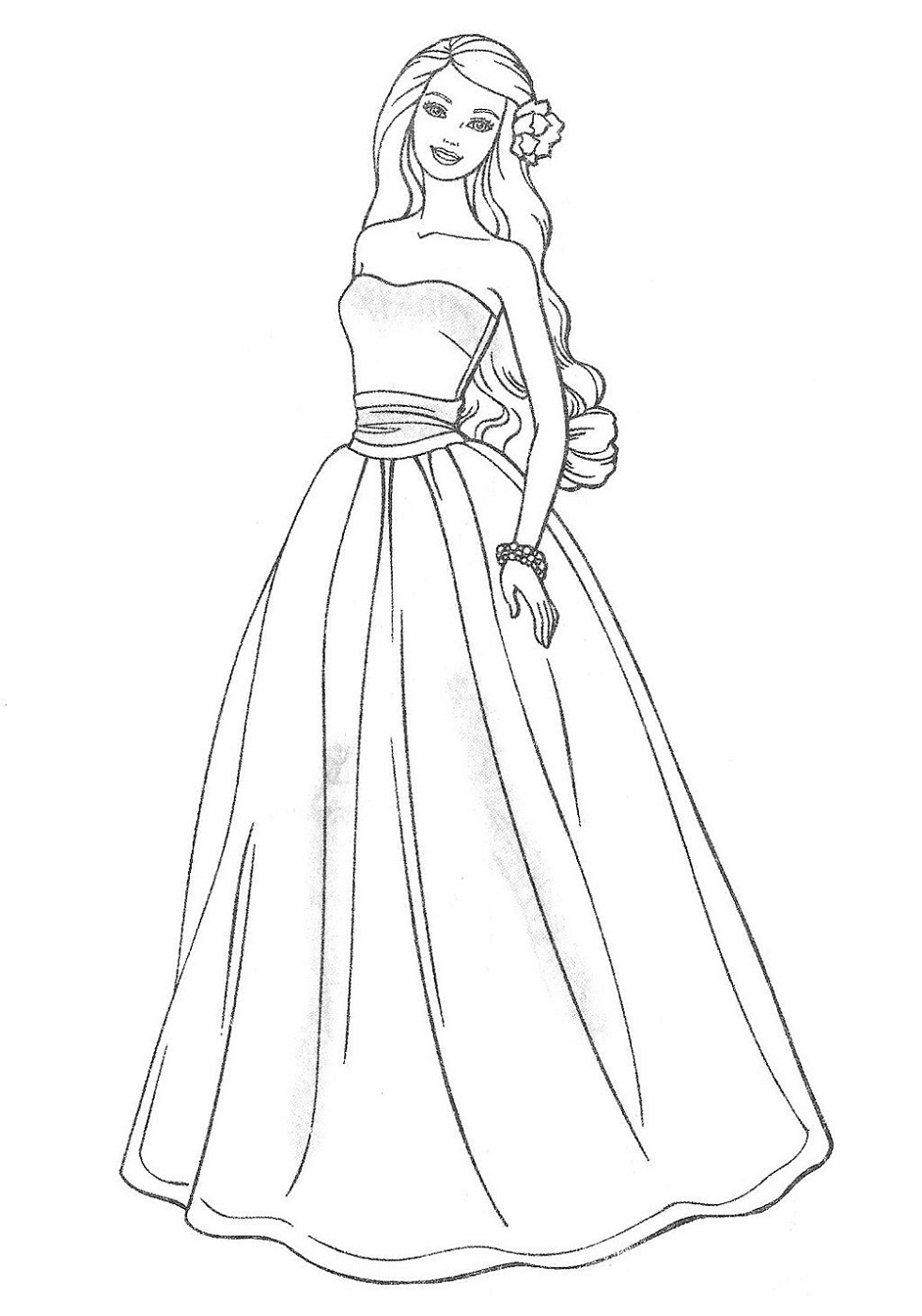 Wedding dress coloring pages for girls activity shelter