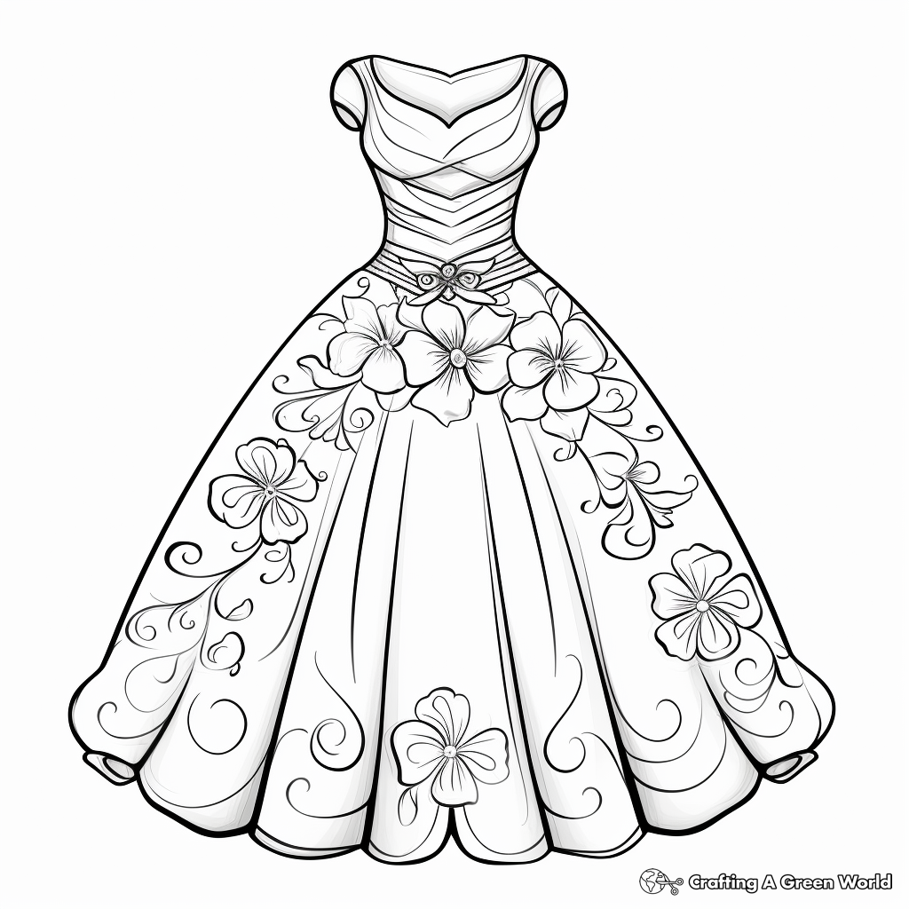 Dress coloring pages