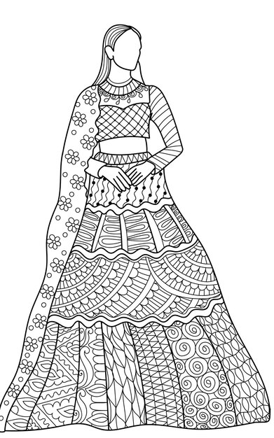 Wedding dress coloring pages printable images