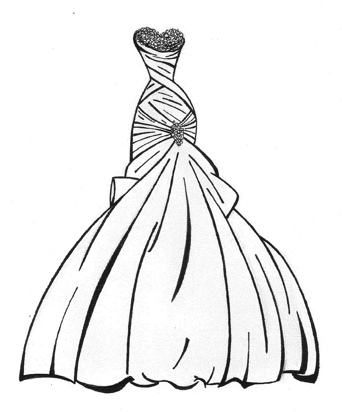 Wedding dress coloring pages educative printable coloring pages for girls coloring pages for teenagers disney princess coloring pages