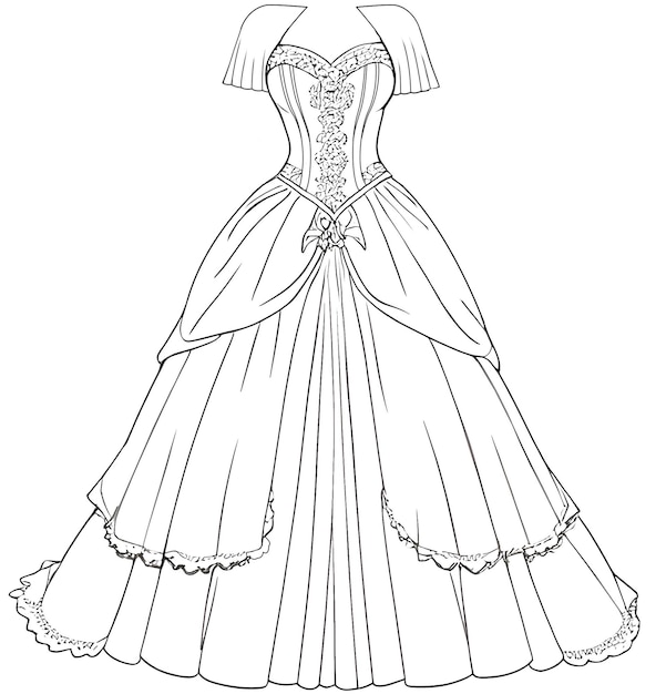 Page wedding dress coloring pages printable images