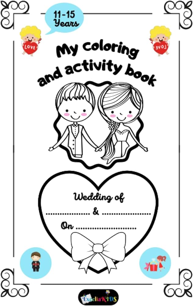 Wedding activity and coloring book for guest kids