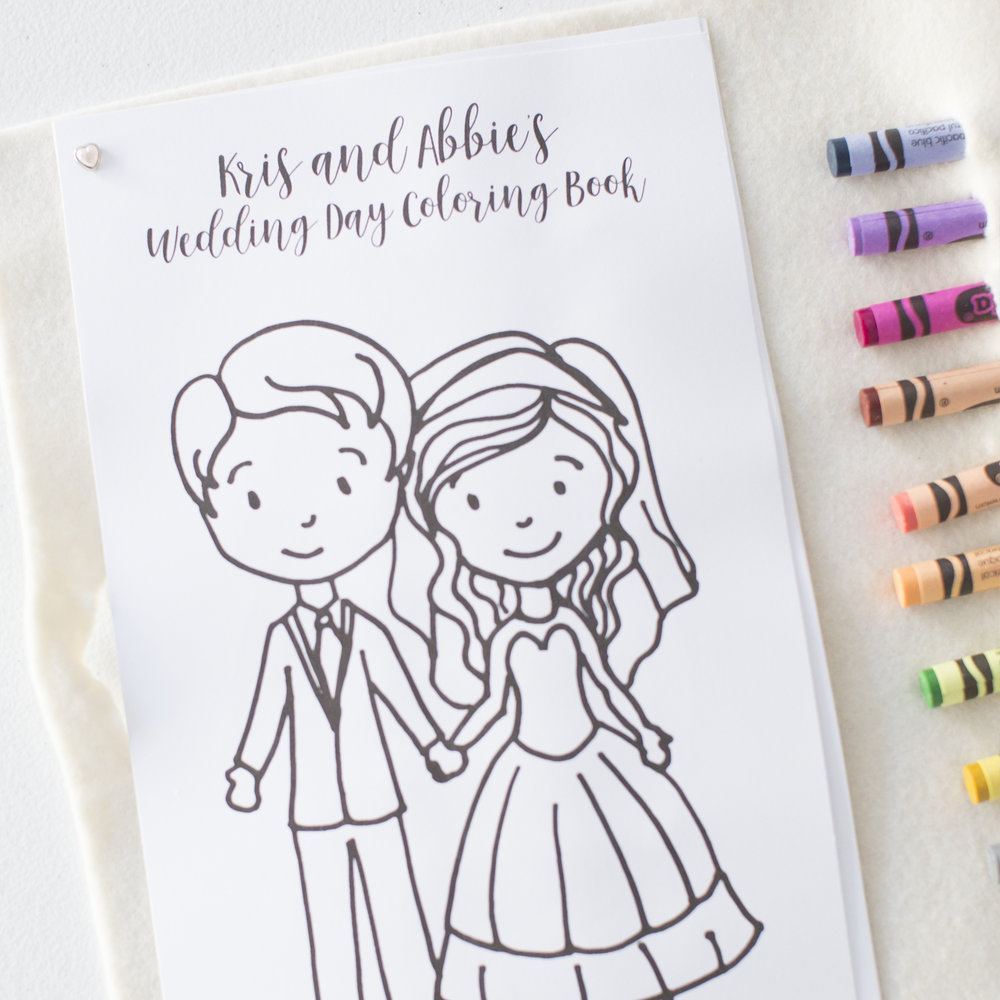 Personalized wedding coloring book â okota