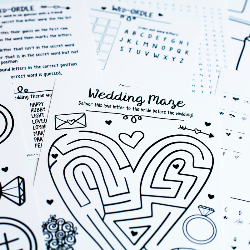 Wedding coloring book wedding reception activity keepsake book or wed â samantha b design