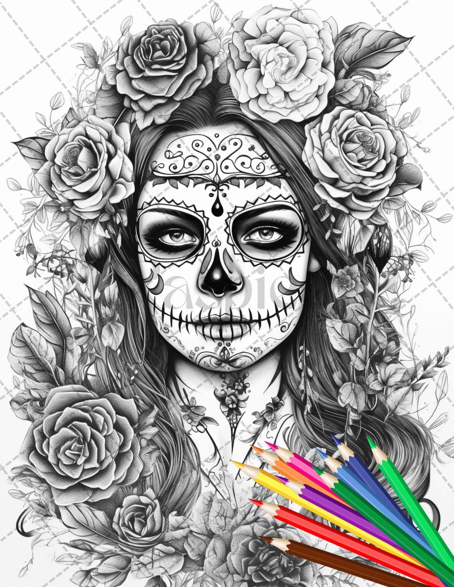 Printable horror bride coloring pages for adults gothic wedding gr â coloring