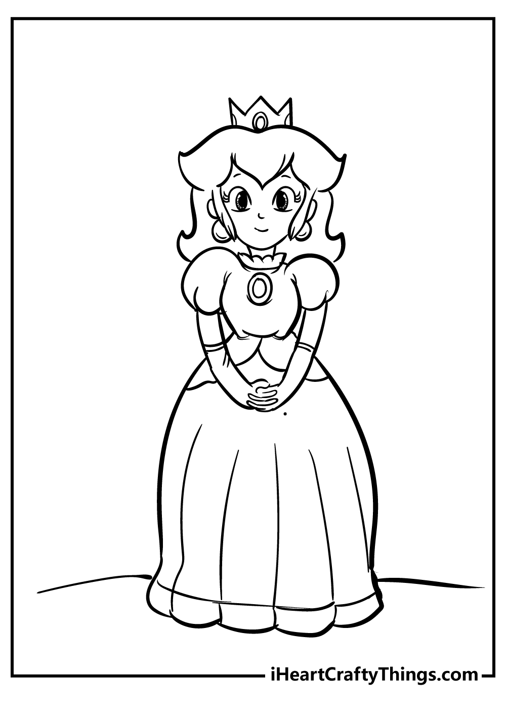 Princess peach coloring pages free printables