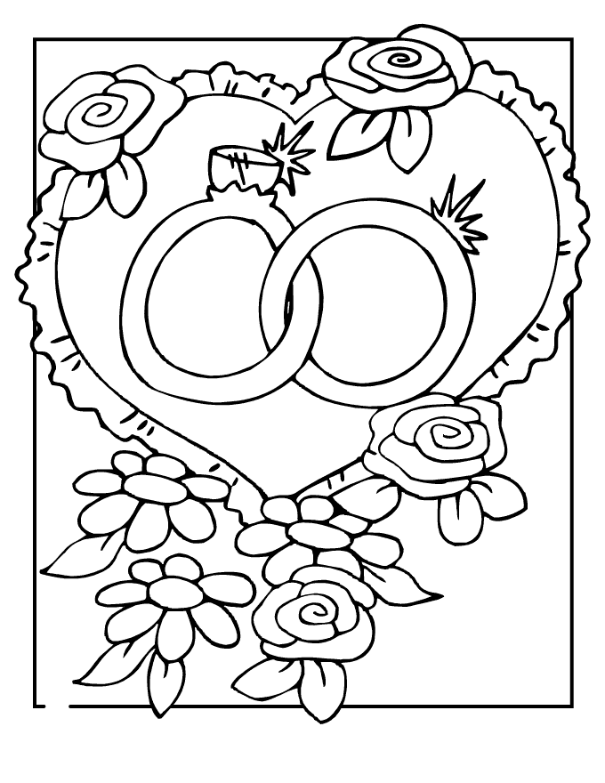 Wedding coloring pages