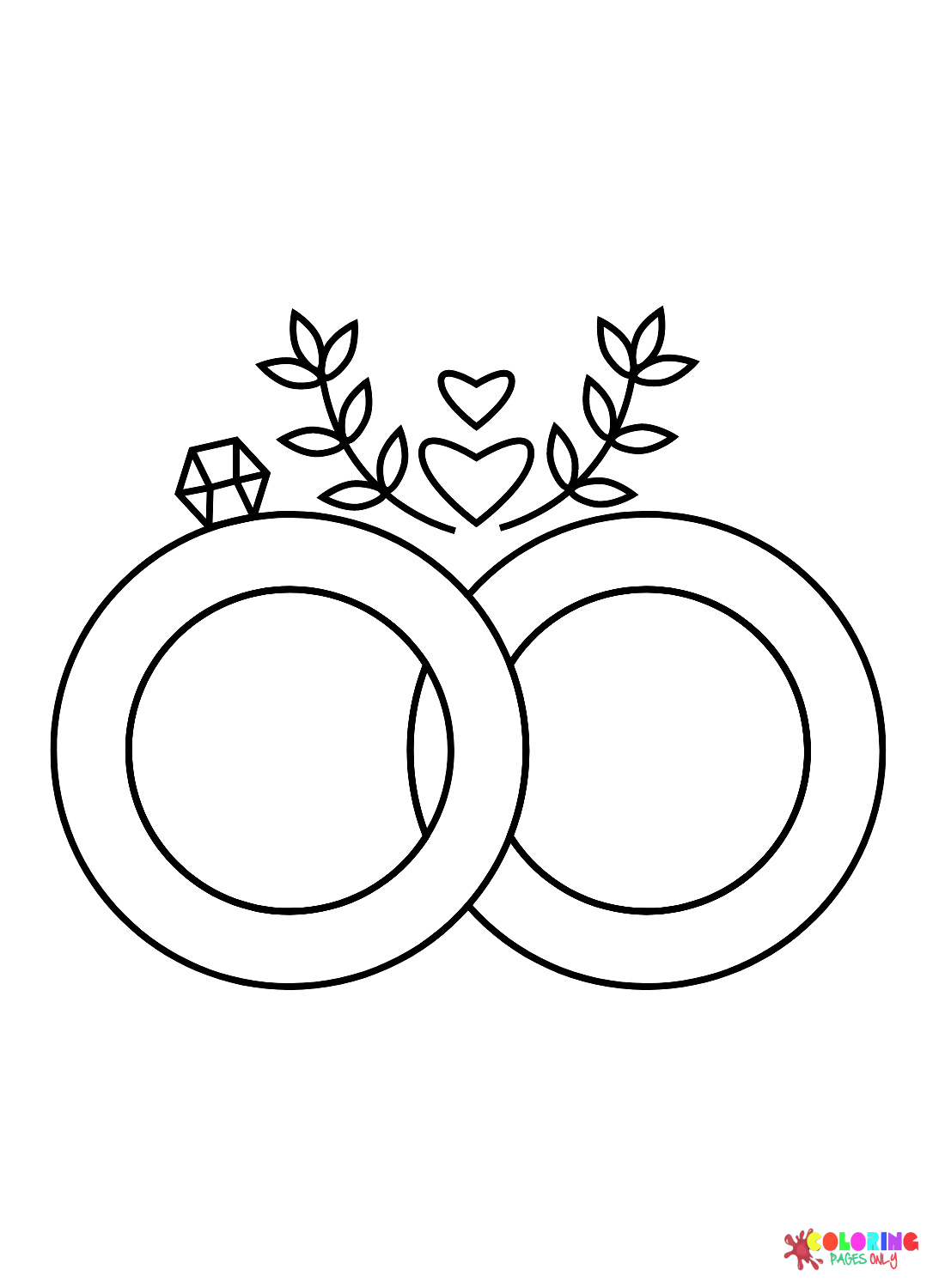 Wedding ring coloring pages printable for free download