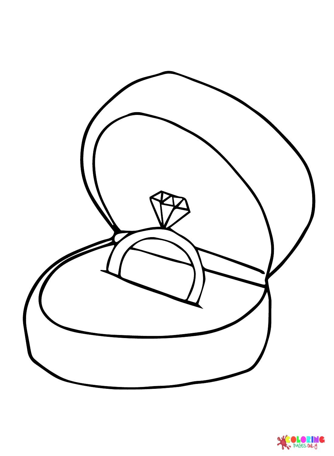 Wedding ring coloring pages printable for free download