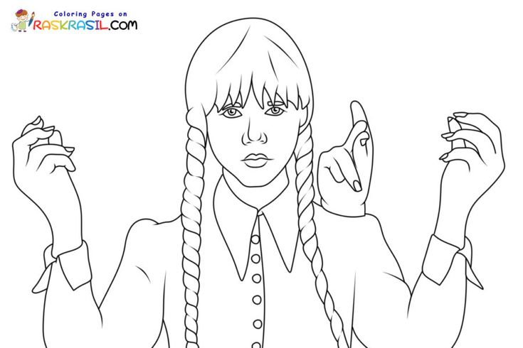 Wednesday addams coloring pages ð ðñðºñðñðºð