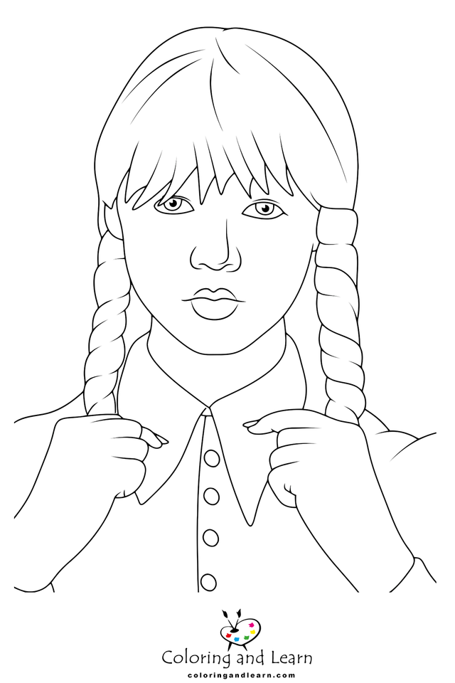 Wednesday addams coloring pages rwednesday