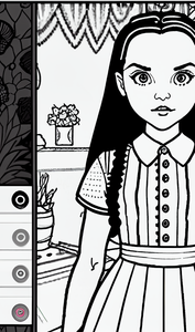 Wednesday addams coloring book for android