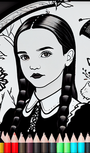 Wednesday addams coloring book for android