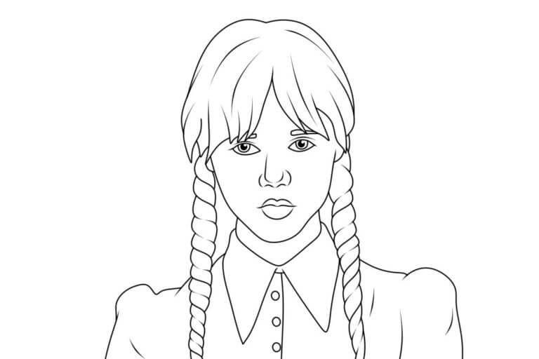 Wednesday in sorrow coloring page