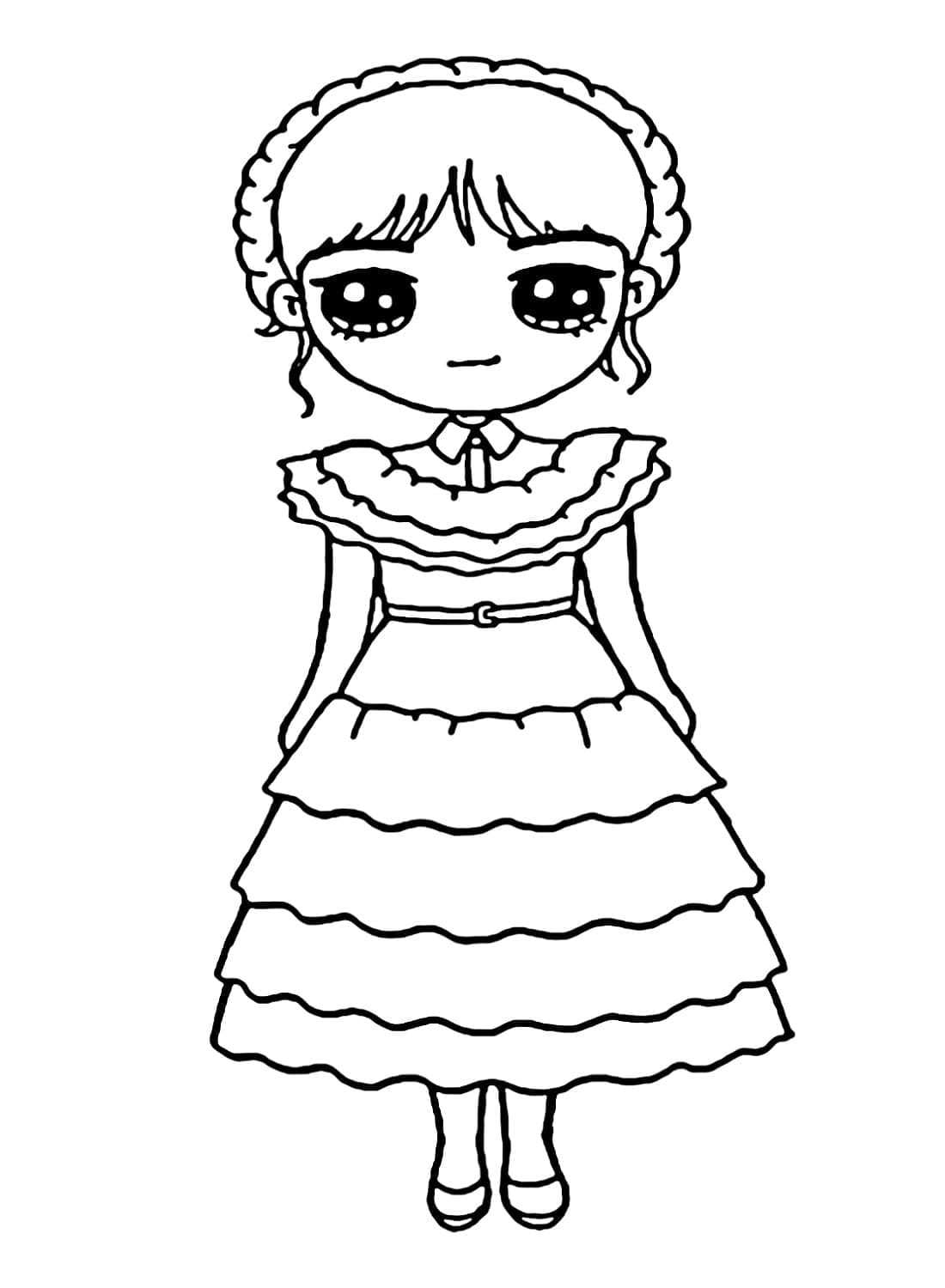 Wednesday addams coloring pages