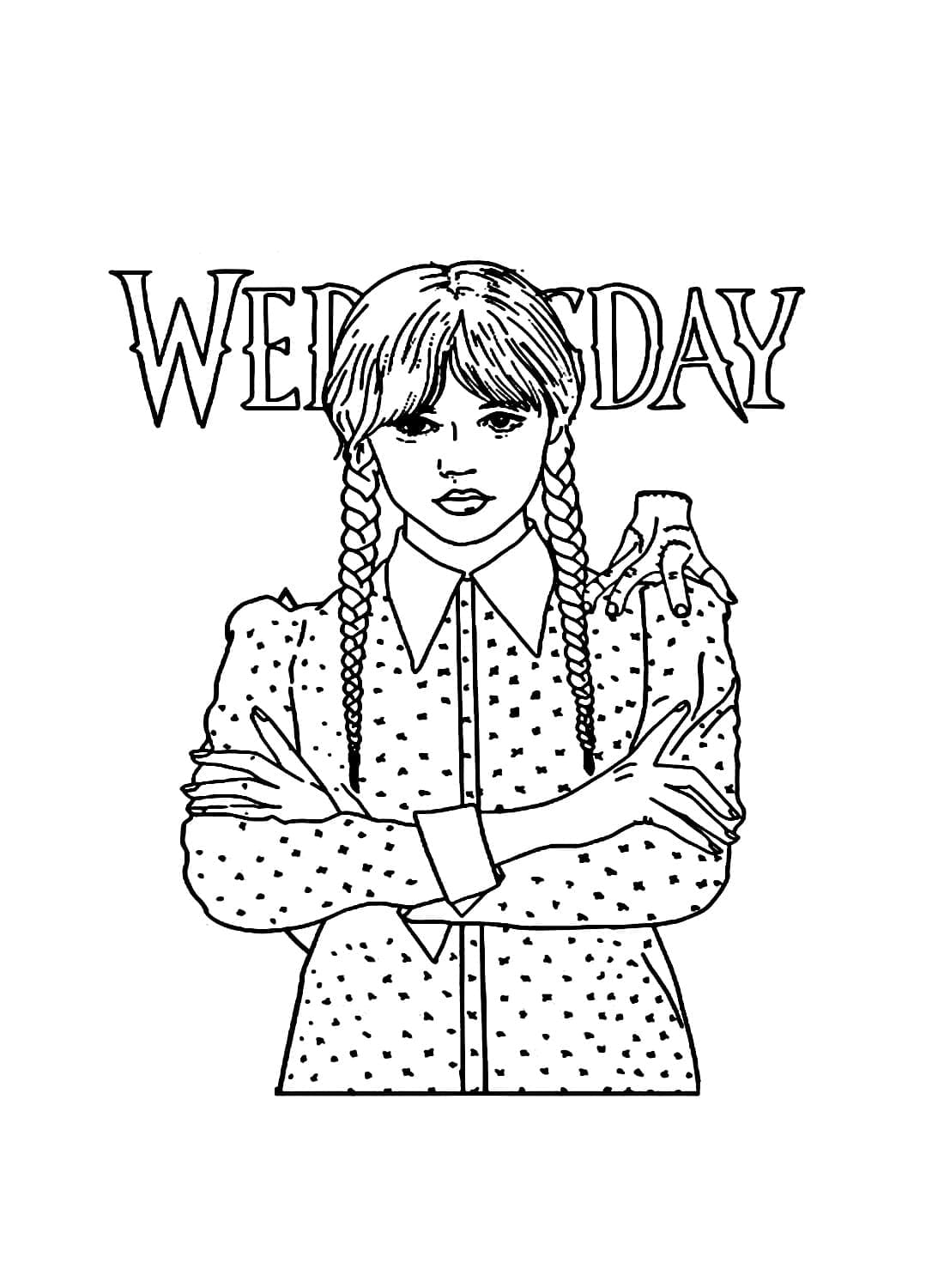 Wednesday addams coloring pages