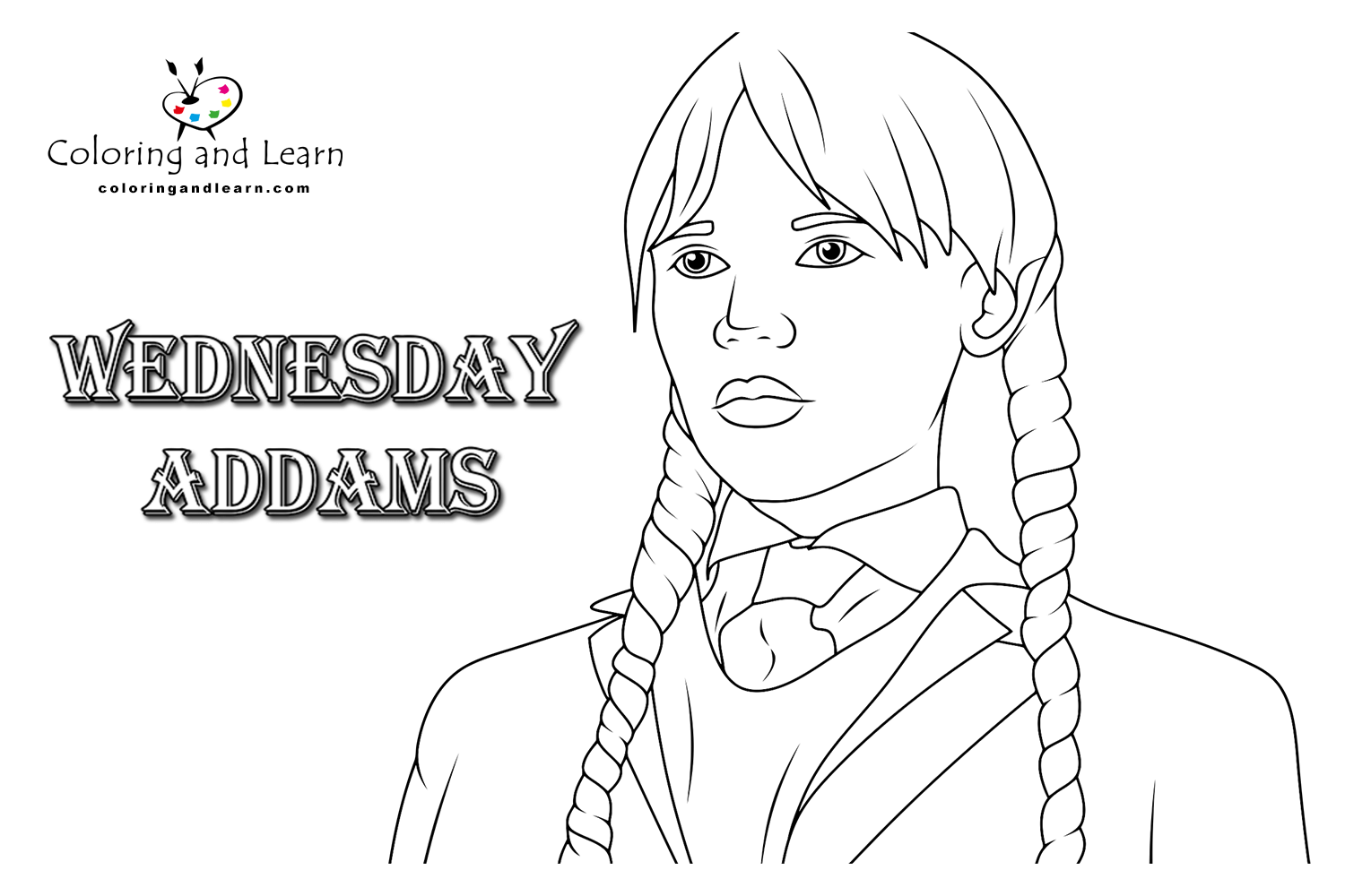 Wednesday addams coloring pages