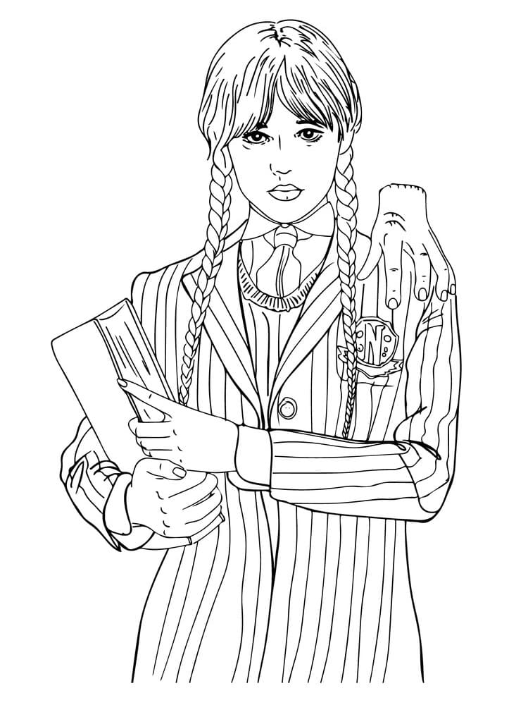 Wednesday addams coloring pages