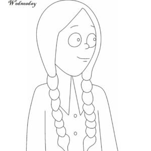 Wednesday addams coloring pages printable for free download