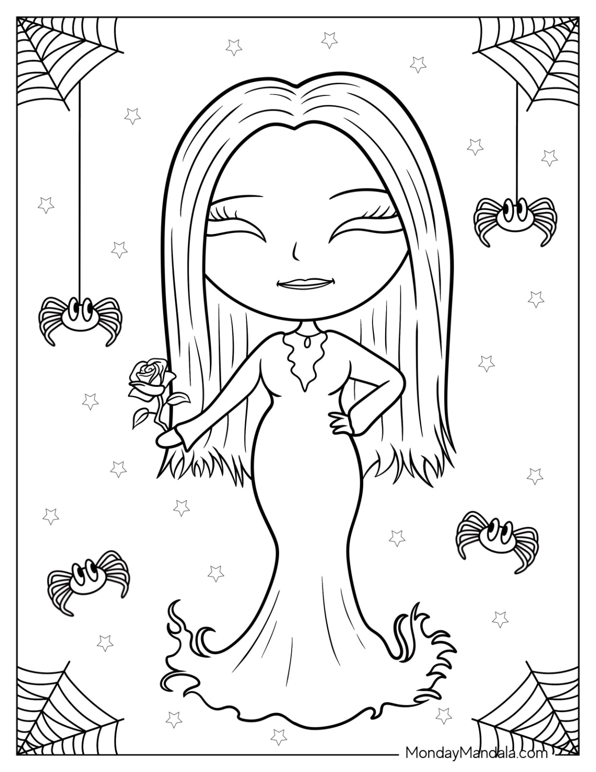 Wednesday coloring pages free pdf printables