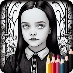 Wednesday addams coloring book