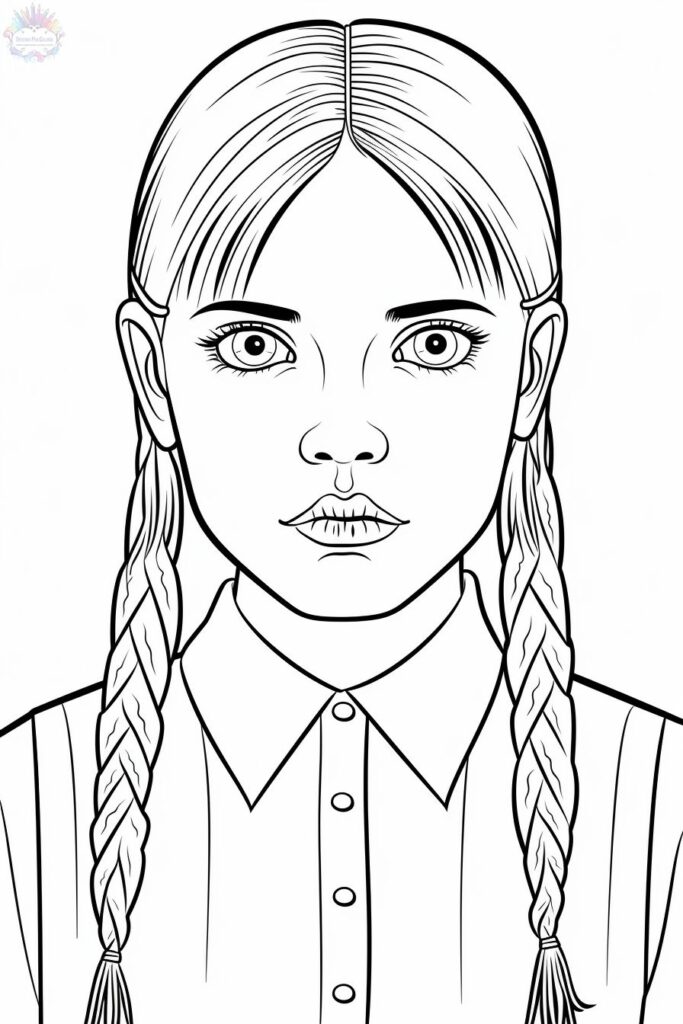 Wednesday addams coloring pages