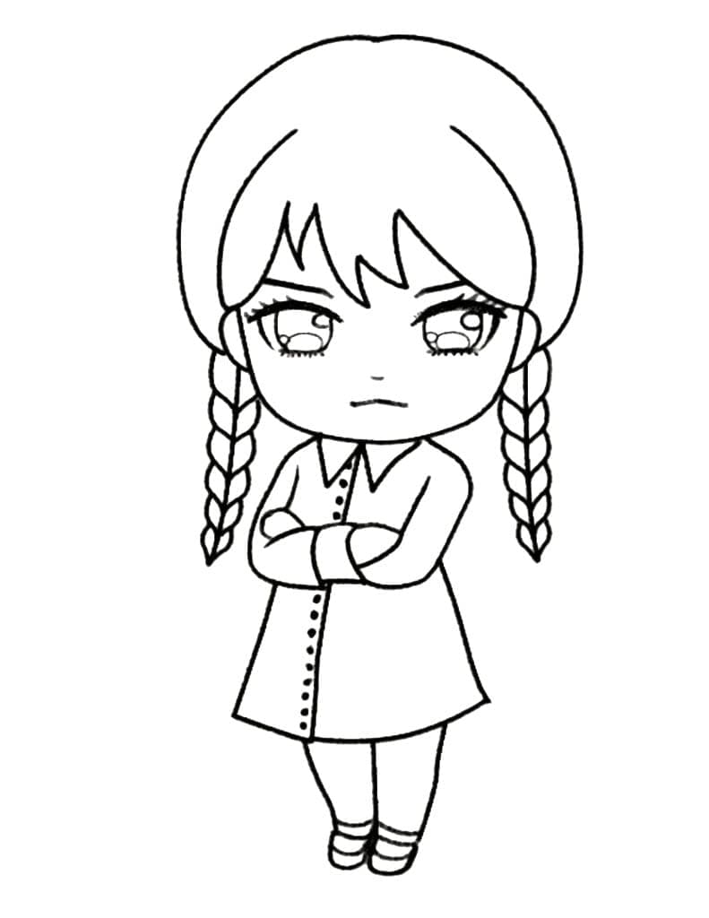 Wednesday addams coloring pages