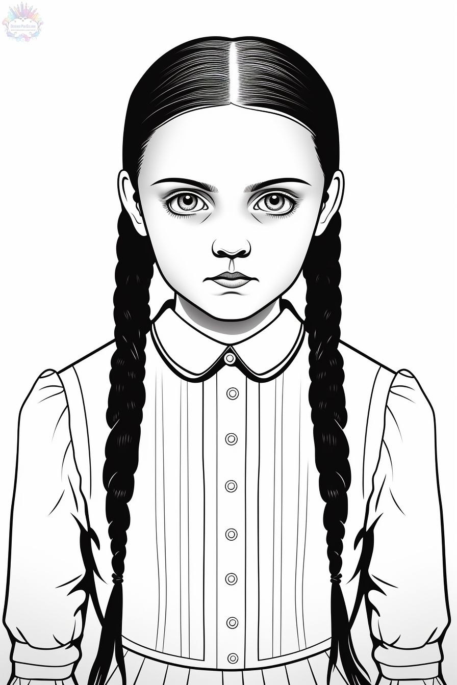 Wednesday addams coloring pages