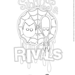 Wednesday addams coloring pages printable for free download