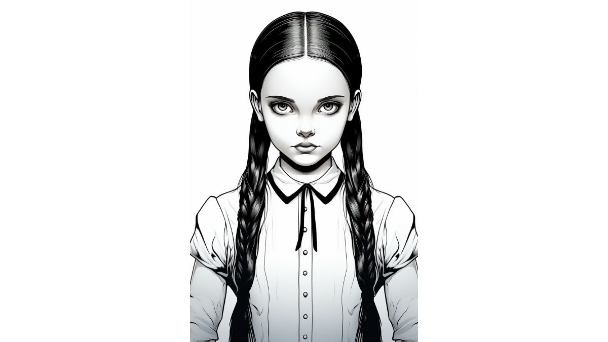 Wednesday addams coloring pages