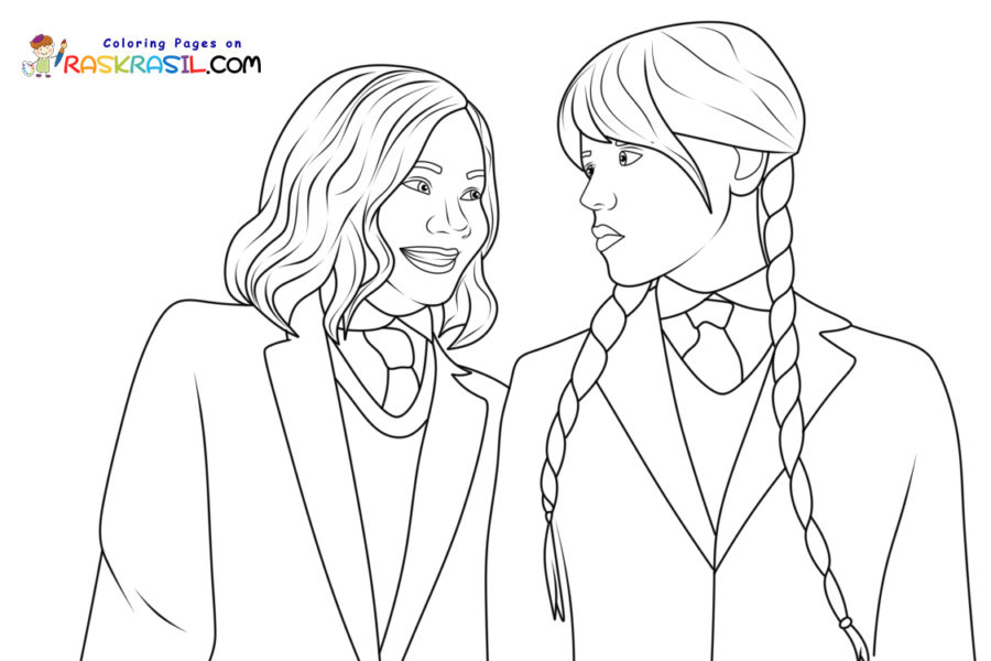 Wednesday addams coloring pages