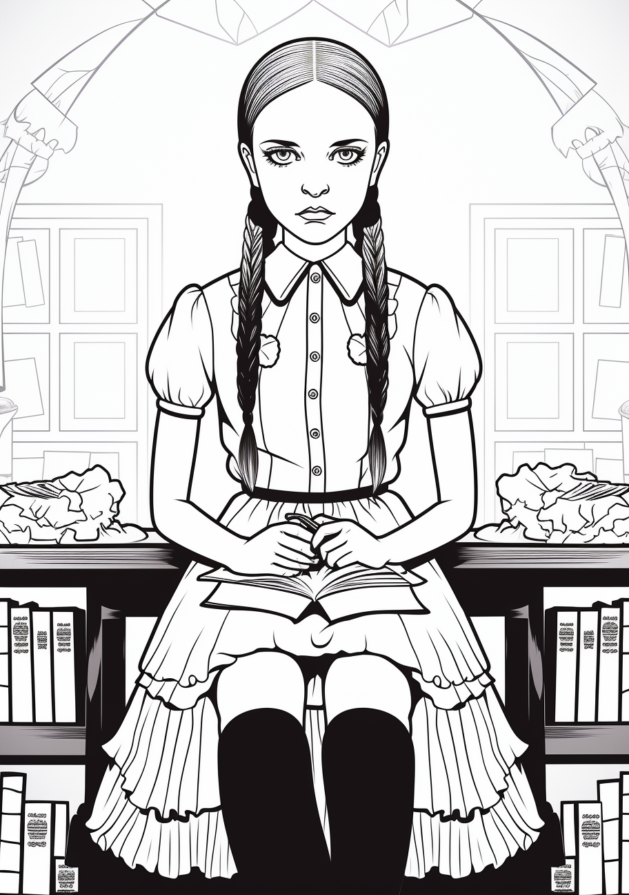 Wednesday addams on her own