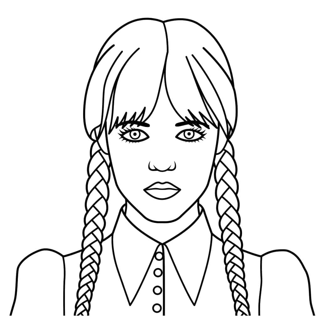 Wednesday addams coloring pages