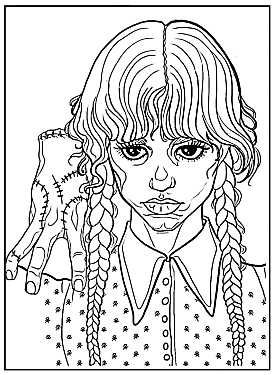 Wednesday addams coloring pages ã imprimer