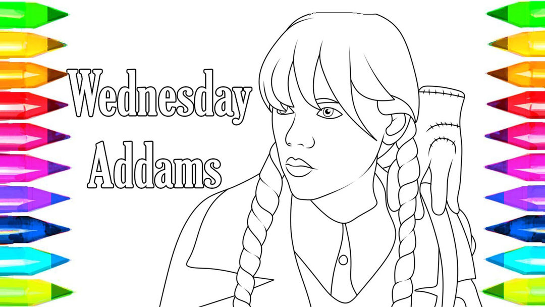 Wednesday addams coloring game android s