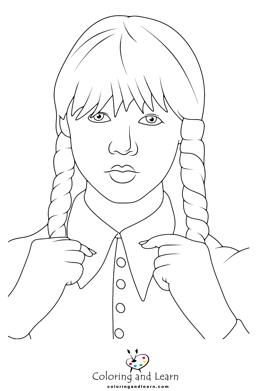 Wednesday addams coloring pages rwednesday