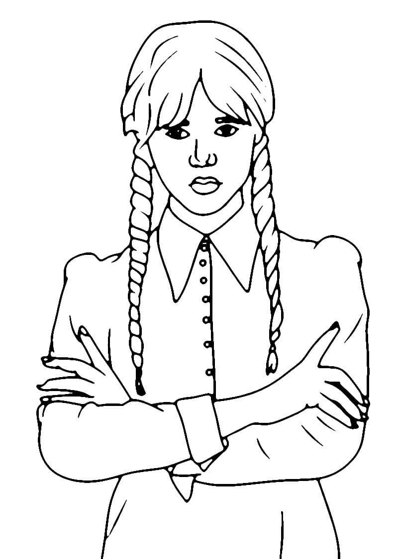 Wednesday addams coloring pages