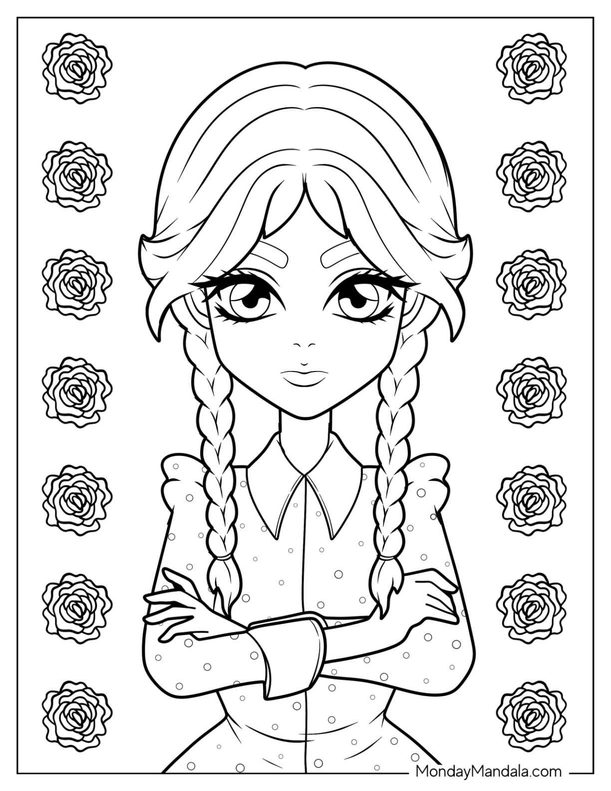 Wednesday coloring pages free pdf printables