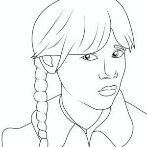 Wednesday addams coloring pages printable for free download