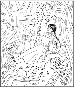 Wednesday an unofficial coloring book of the morbid and ghastly brack amanda books