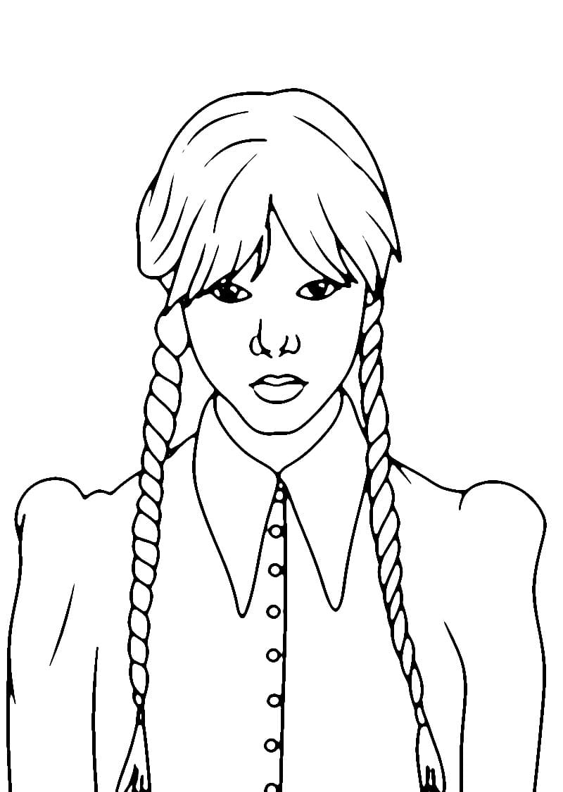 Wednesday addams coloring pages