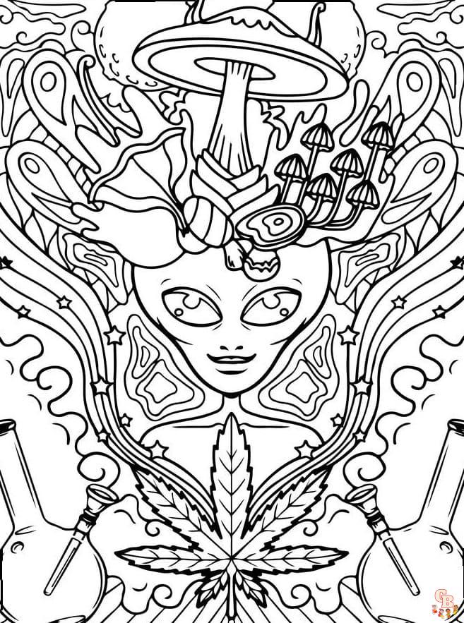 Sharing the joy of coloring explore stoner coloring page